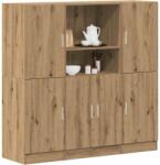 vidaXL 3 részes kézműves tölgy szerelt fa konyhaszekrény garnitúra (3324159)