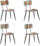 vidaXL 4 db tömör újrahasznosított fa étkezőszék (3056368)