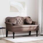 vidaXL Chesterfield Pad párnával Barna 120, 5 x 65 x 75 cm Műbőr (42019281)