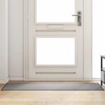 vidaXL Ajtószőnyeg Szürke és fekete 60 x 180 cm Polipropilén és vinil (4100771)