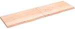 vidaXL kezeletlen tömör tölgyfa fali polc 220x60x(2-6) cm (363619)