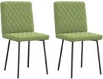 vidaXL 2 db világoszöld bársony étkezőszék (4101106)