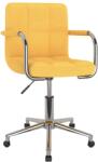 vidaXL mustársárga szövetborítású forgó étkezőszék (3088162)