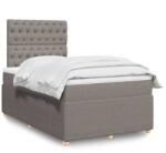 vidaXL tópszínű szövet rugós ágy matraccal 120 x 190 cm (3294306)