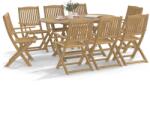 vidaXL 8 db összecsukható tömör akácfa kerti szék 54x61x88 cm (3214231)
