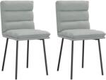 vidaXL 2 db világosszürke bársony étkezőszék (4101282)