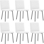 vidaXL 6 db fehér műbőr étkezőszék (3315489)