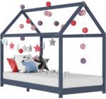 vidaXL szürke tömör fenyőfa gyerekágy-keret 90 x 200 cm (283354)