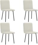 vidaXL 4 db krémszínű bársony étkezőszék (3315242)