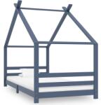 vidaXL szürke tömör fenyőfa gyerekágy-keret 90 x 200 cm (289615)