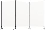 vidaXL fehér 3 paneles szövetparaván 260x180 cm (320731)