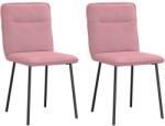 vidaXL 2 db rózsaszín bársony étkezőszék (4101213)