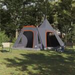 vidaXL Teepee sátor tetővel Szürke és narancs 545 x 450 x 295 cm (42004001)
