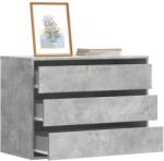 vidaXL betonszürke szerelt fa fiókos sarokszekrény 80 x 41 x 58 cm (852855)