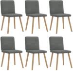 vidaXL 6 db sötétszürke szövet étkezőszék (3315515)