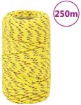 vidaXL sárga polipropilén hajókötél 2 mm 250 m (152585)