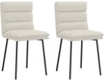 vidaXL 2 db krémszínű bársony étkezőszék (4101291)