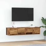 vidaXL 2 db antik fa szerelt fa fali TV-szekrény 60x31x25, 5 cm (861505)