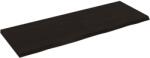 vidaXL sötétbarna kezelt tömör tölgyfa fali polc 140 x 50 x (2-4) cm (363824)