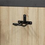 vidaXL fekete vas falra szerelhető kantártartó (172452)