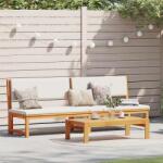 vidaXL Napozó párnával Barna 200 x 57 x 75 cm Tömör akácfa (4108112)