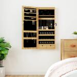 vidaXL falra szerelhető tükrös ékszerszekrény LED fényekkel (353234)