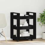 vidaXL Konyhai kocsi Fekete tölgy 60 x 45 x 80 cm Faanyag (862119)