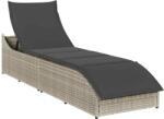 vidaXL összecsukható napozóágy párnával és tárolóval polyrattan (4104225)