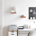 vidaXL Falpolc Falra szerelhető 2 pcs Piros 23 x 23, 5 x 4 cm Faanyag (42019918)