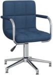 vidaXL kék szövetborítású forgó étkezőszék (3088066)