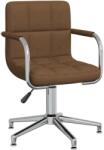 vidaXL barna szövetborítású forgó étkezőszék (3088065)