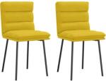 vidaXL 2 db sárga bársony étkezőszék (4101289)
