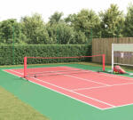 vidaXL Tenisz háló Fekete és piros 396 x 92 x 87 cm Poliészter (42012861)