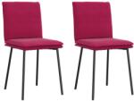 vidaXL 2 db bordó bársony étkezőszék (4101249)