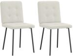 vidaXL 2 db krémszínű bársony étkezőszék (4101066)