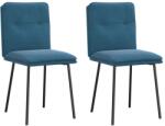 vidaXL 2 db kék bársony étkezőszék (4101319)
