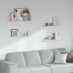 vidaXL Falpolc polcokkal 4 pcs Fehér márvány 80 x 9 x 3 cm Faanyag (42020028)