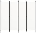 vidaXL fehér 4 paneles paraván 200 x 180 cm (320719)