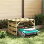 vidaXL Fűnyíró Garázs Barna 84 x 80 x 56 cm Impregnál szőke fenyő (42013028)