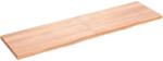 vidaXL világosbarna kezelt tömör tölgyfa fali polc 180 x 50 x (2-4) cm (363720)