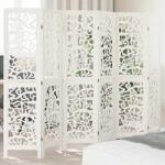 vidaXL 6 paneles fehér tömör császárfa térelválasztó (358745)