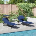 vidaXL Összecsukható nyugágy 2 pcs Kék 190 x 57 x 81 cm oxford (42003134)