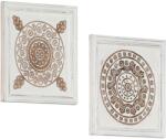 vidaXL 2 db kézzel faragott fali panel MDF 40 x 40 x 1, 5 cm (321659)