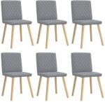 vidaXL 6 db világosszürke szövet étkezőszék (3315491)