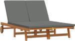 vidaXL Napozó 2-személy Barna 63 x 199 x 85 cm Tömör Akácfa (3325189)