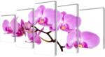 vidaXL Vászon falikép szett orchidea 100 x 50 cm (241570)