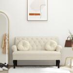 vidaXL vászonpad háttámlával 120 x 62 x 75, 5 cm (372128)