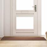 vidaXL Ajtószőnyeg Barna és fekete 60 x 180 cm Polipropilén és vinil (4100778)