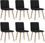 vidaXL 6 db fekete szövet étkezőszék (3315516)