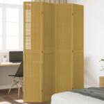 vidaXL 4 paneles barna tömör császárfa térelválasztó (358820)